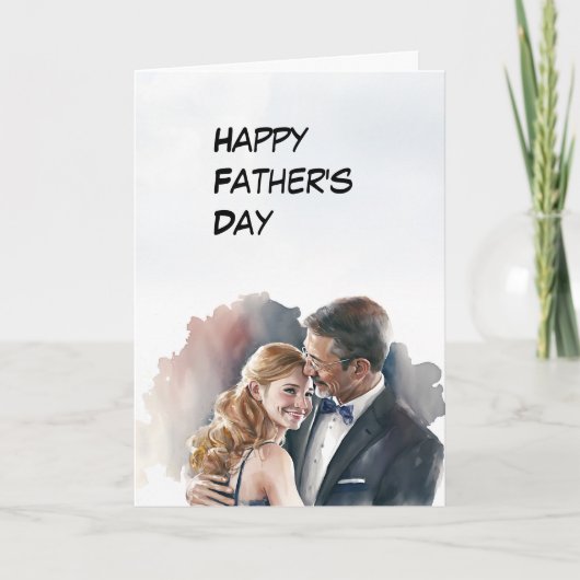 Vader danst met dochter Vaderdag-kaart Bedankkaart (Voorkant)