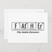 Vader de Noble Element Fathers Day Science Geek Briefkaart (Voorkant / Achterkant)