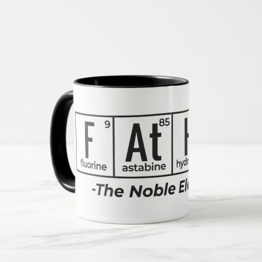 Vader de Noble Element Fathers Day Science Geek Mok (Voorkant links)