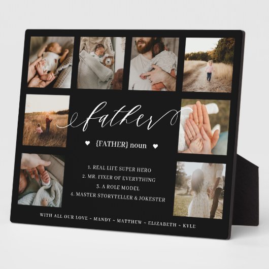 Vader Dictionary Definition 8 Photo Collage Black Fotoplaat (Zijkant)