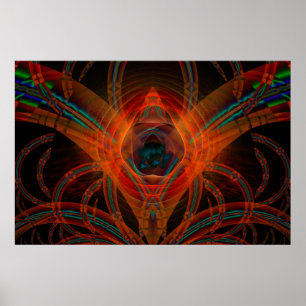 Vader Digital Abstracte Art Poster