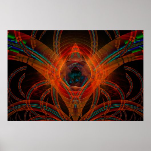 Vader Digital Abstracte Art Poster (Voorkant)