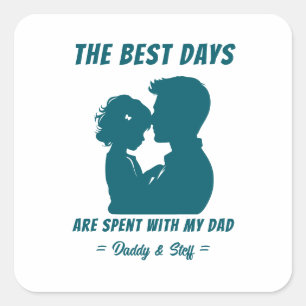 Vader & dochter - Beste dagen (2) Vierkante Sticker