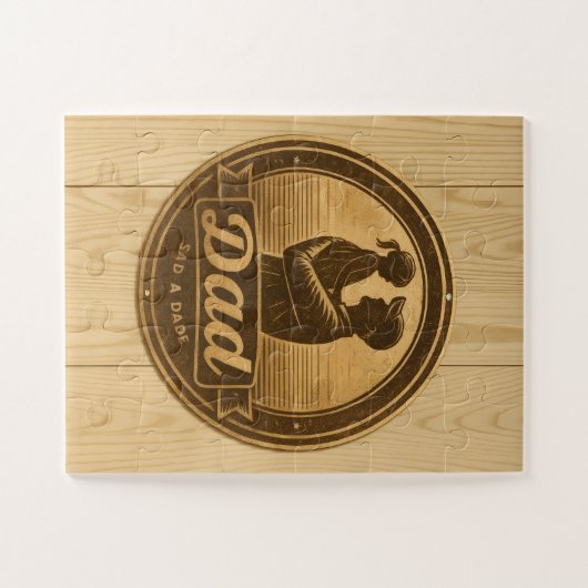 Vader & Dochter Houten Omhelzing Legpuzzel (Horizontaal)