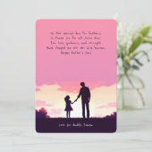 Vader & dochter onder de hemel | Vaderdag Feestdagenkaart (Staand voorkant)