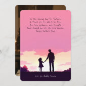 Vader & dochter onder de hemel | Vaderdag Feestdagenkaart (Voorkant / Achterkant)