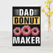 Vader Donut Maker Vaderdag  Kaart (Gele Bloem)
