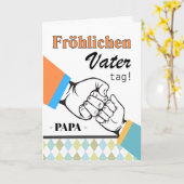 Vader Duitse Vaderdag Eerste Bump Kaart (Gele Bloem)