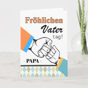 Vader Duitse Vaderdag Eerste Bump Kaart