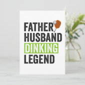 Vader Echtgenoot Dinking Legend Grappig Pickleball Feestdagenkaart (Staand voorkant)