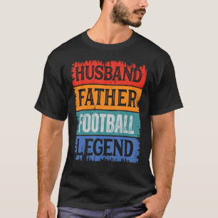 Vader Echtgenoot FOOTBALL Legend Trots Pap Retro P T-shirt