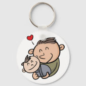 Vader en Baby Sleutelhanger (Achterkant)