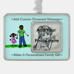 Vader- en Daughter Family Cute Custom Ornament