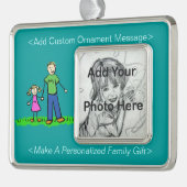 Vader- en Daughter Family Cute Custom Ornament (Links)