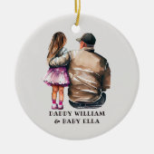 Vader en dochter Bond (11) Keramisch Ornament (Voorkant)
