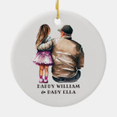 Vader en dochter Bond (11) Keramisch Ornament (Achterkant)