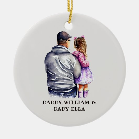 Vader en dochter Bond (9) Keramisch Ornament (Voorkant)