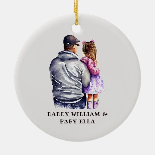 Vader en dochter Bond (9) Keramisch Ornament (Achterkant)