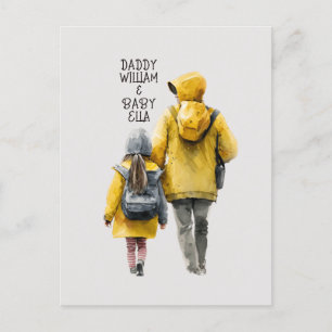 Vader en dochter Bond Briefkaart