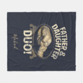 Vader en dochter Duo First Fathers Day Custom Fleece Deken (Voorkant (Horizontaal))