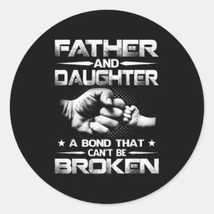 Vader en dochter een obligatie die niet kan worden ronde sticker