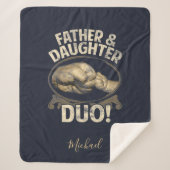 Vader en dochter First Fathers Day Custom Sherpa Deken (Voorkant)