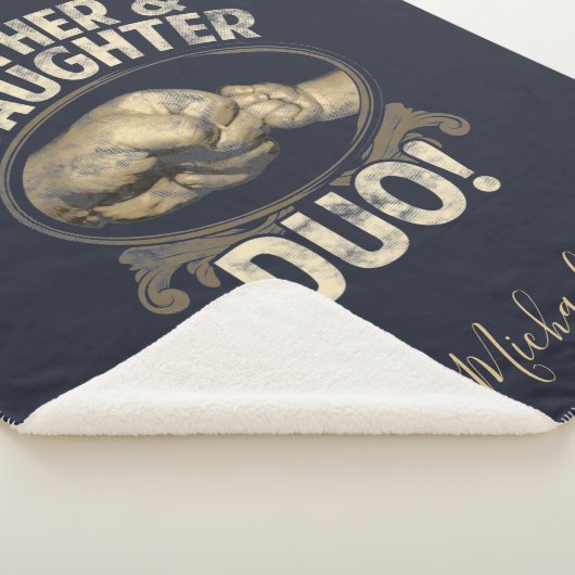 Vader en dochter First Fathers Day Custom Sherpa Deken (3/4)