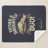 Vader en dochter First Fathers Day Custom Sherpa Deken (Voorkant (horizontaal))