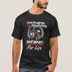 Vader en dochter Riding Partners voor Life Motor T-shirt