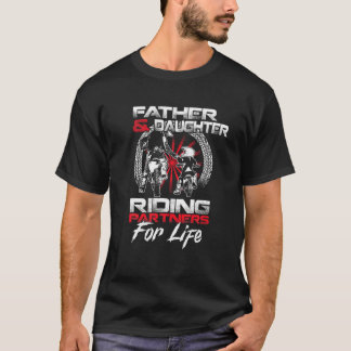 Vader en dochter Riding Partners voor Life Motor T-shirt