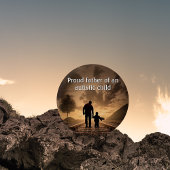 Vader en kind Autisme Bewustzijn Button