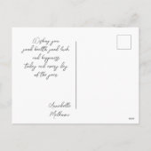 Vader en kind gebonden rood briefkaart (Achterkant)