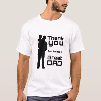 Vader en kind silhouet | Hartverwarmende papa Gif T-shirt