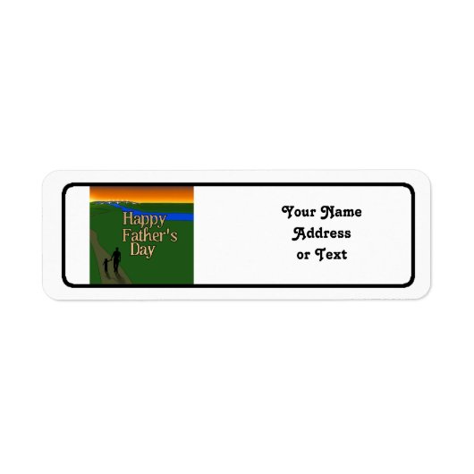 vader en kind - Vaderdag Etiket (Voorkant)