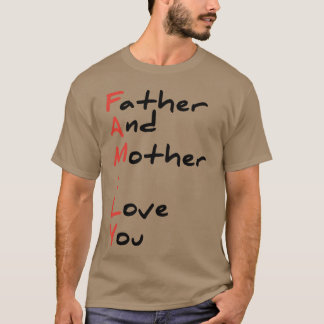 Vader en moeder Ik hou van je vriend T-shirt