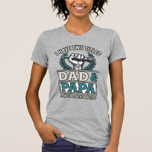 Vader En Papa Rock Titels Vintage Microfoon Shirt_ T-shirt