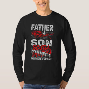 Vader- en Son Scuba-duikende partners voor levensi T-shirt