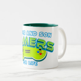 Vader- en Zonnegamers voor het leven Tweekleurige Koffiemok