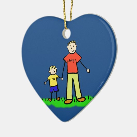 Vader- en Zonnekarakters Aangepaste siertekens Keramisch Ornament (Links)