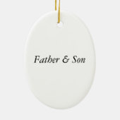Vader- en Zoon-Brittany-versiering Keramisch Ornament (Achterkant)