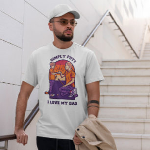 Vader en zoon die Golf spelen T-shirt