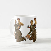  vader en zoon, grappig, Gekke Vaderdag Koffiemok (Voorkant links)