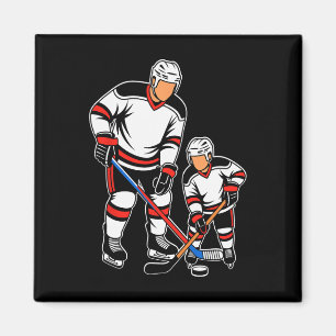 Vader En Zoon IJshockey Overeenkomende Vader Magneet