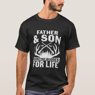 Vader en zoon jacht buddie voor het leven cadeau s t-shirt