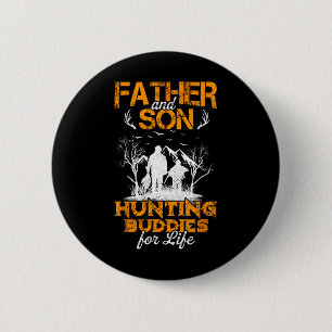 Vader en zoon jachtboeddies voor het leven voor D Ronde Button 5,7 Cm