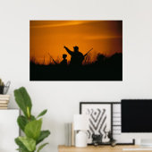 Vader en zoon jagen poster (Thuiskantoor)
