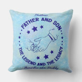 Vader en zoon Legend en Legacy Custom Kussen (Voorkant)