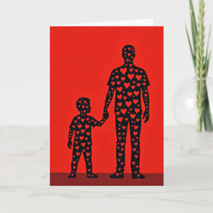 Vader En Zoon Liefde Hartjes Kaart