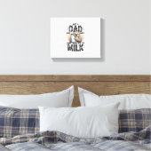 Vader en zoon met melkluiaard Grafisch Ontwerp-01 Canvas Afdruk (Insitu (Slaapkamer))