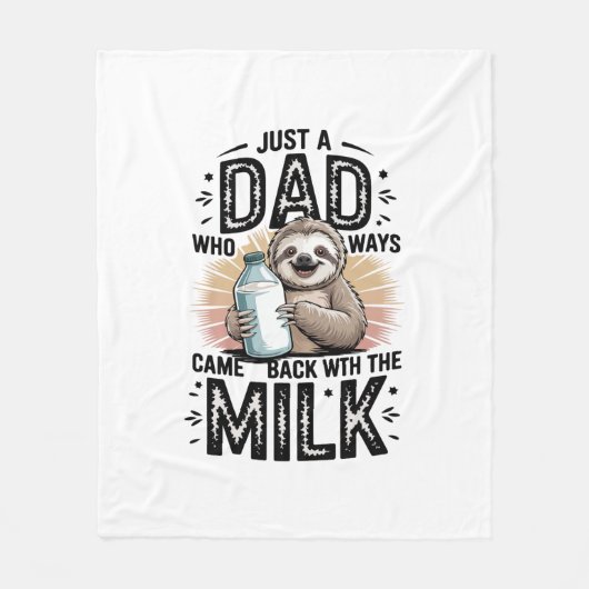 Vader en zoon met melkluiaard Grafisch Ontwerp-01 Fleece Deken (Voorkant)